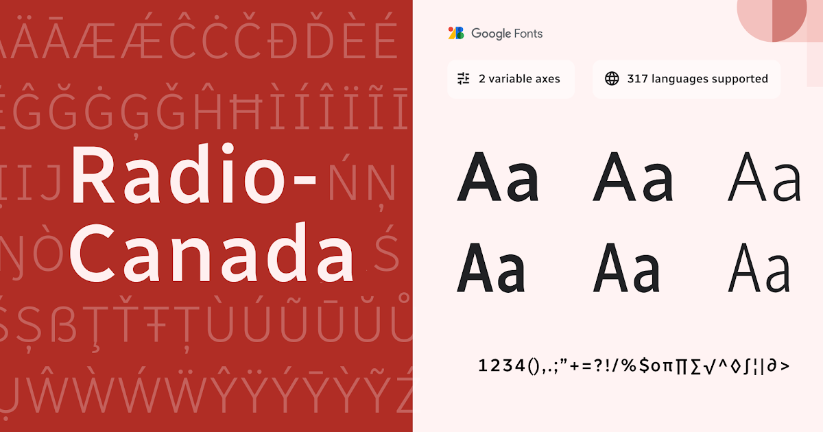 Radio Canada Big Font