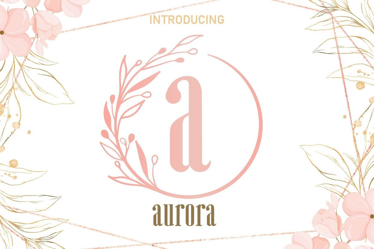 Aurora Leaf Circle Monogram Font