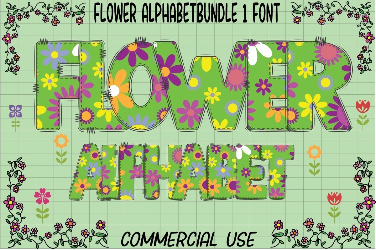 Flower Alphabet Font