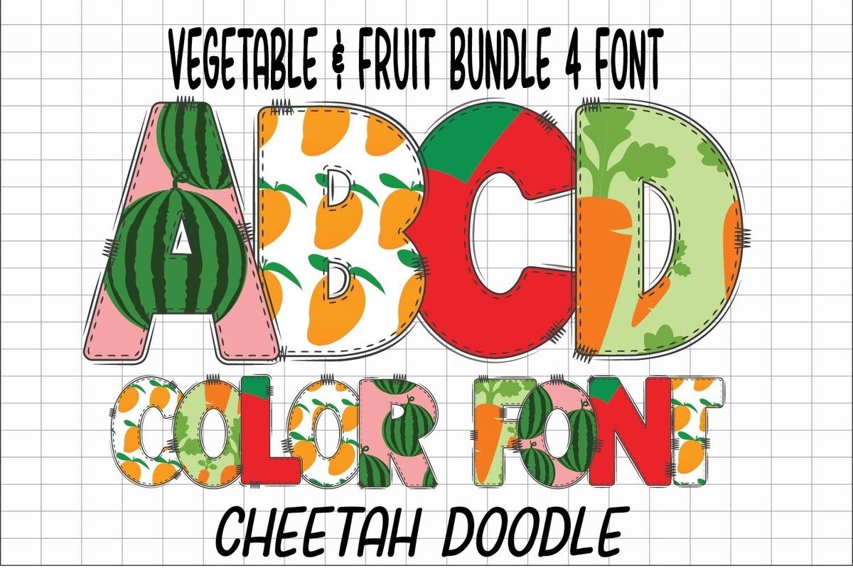 Vegetable & Fruits Font
