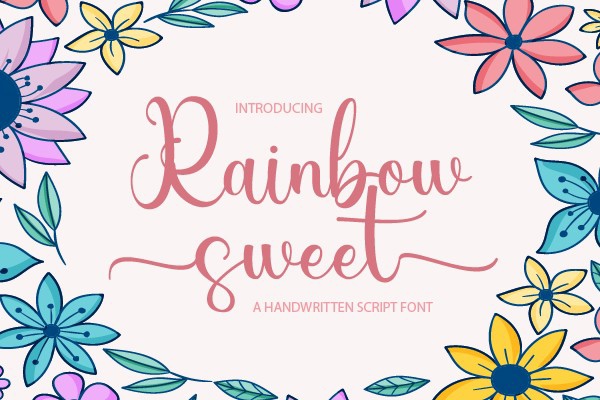 Example font Rainbow Sweet #1