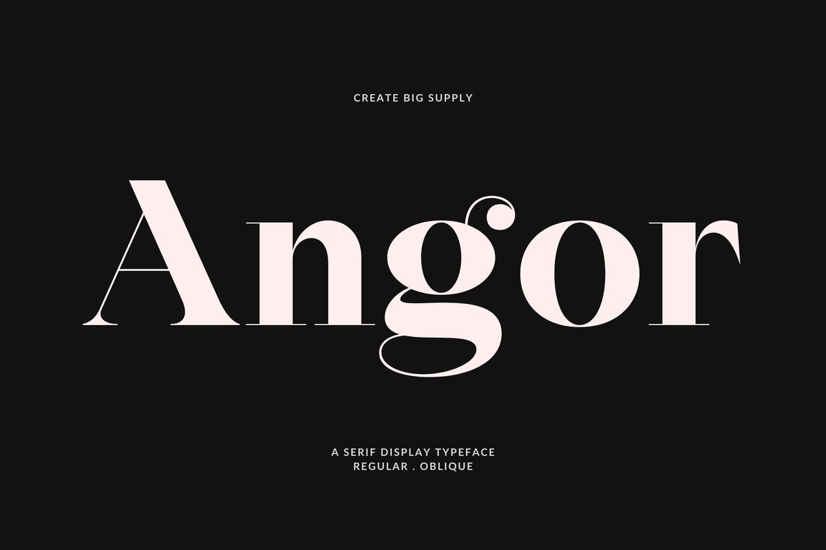 Example font Angor #1