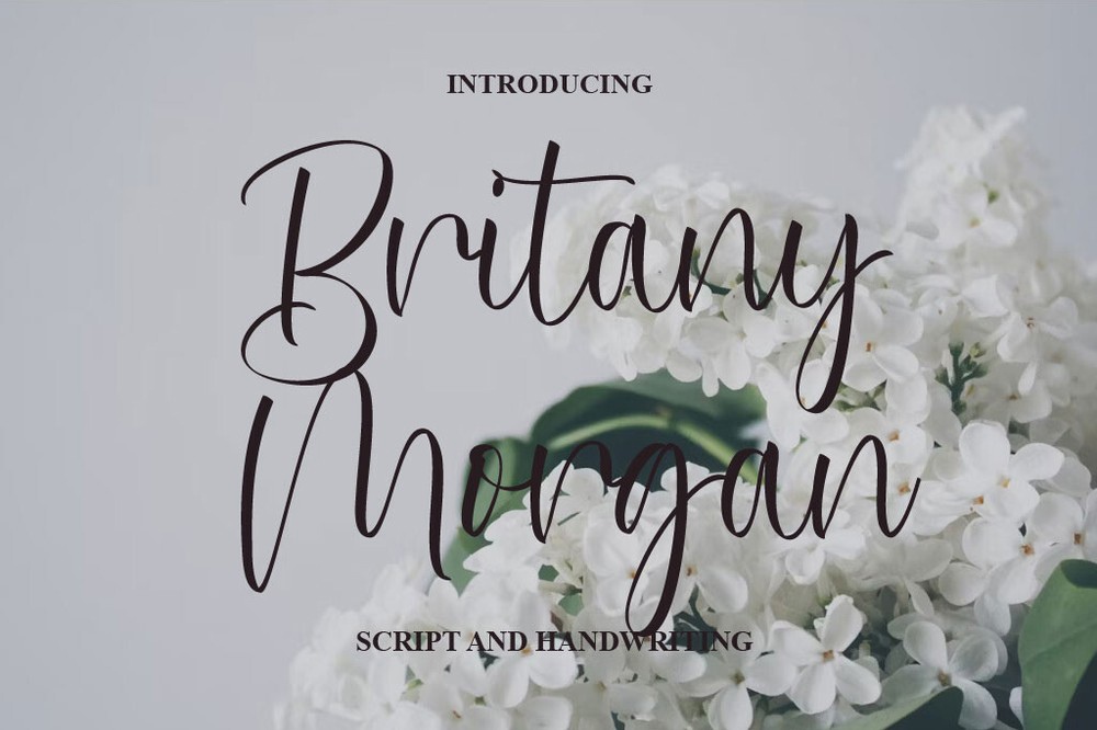 Example font Britany Morgan #1