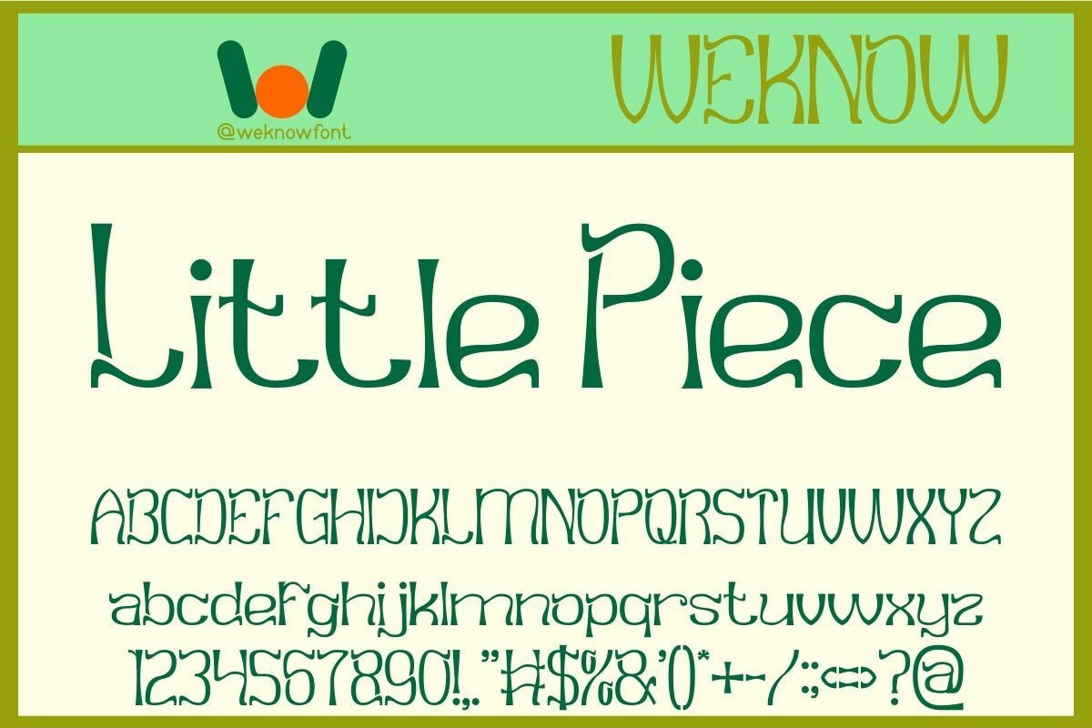 Example font Little Piece #1