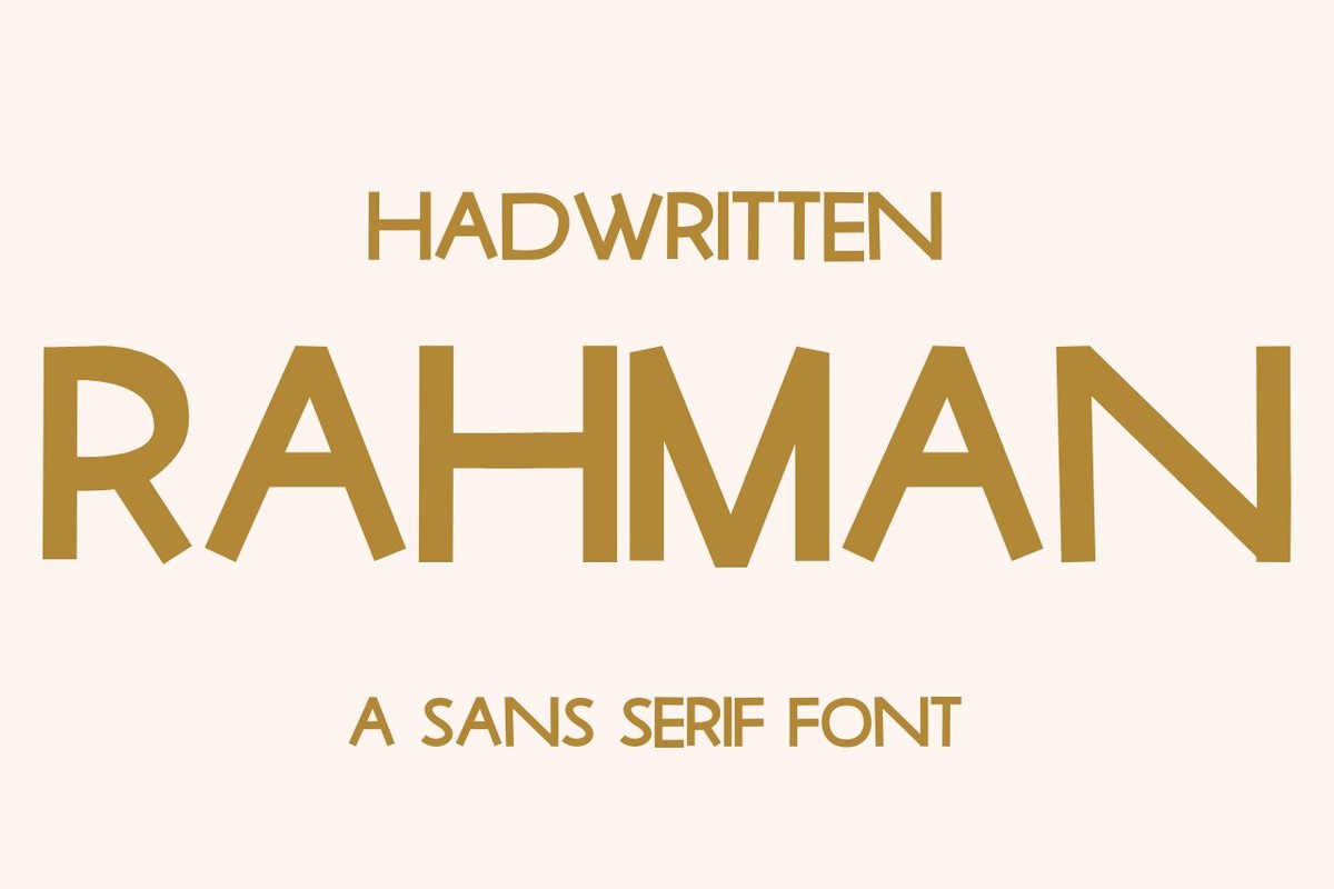 Example font Rahman #1