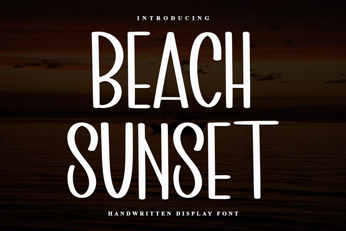 Beach Sunset Font