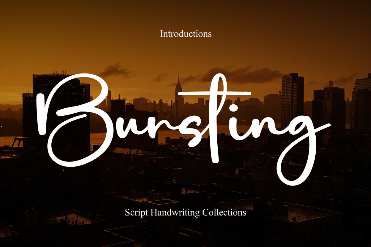 Bursting Font