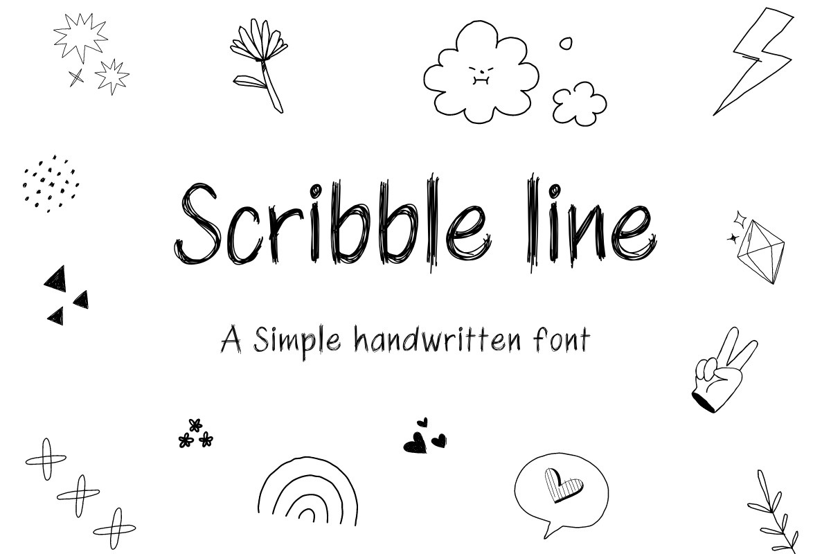 Scribble Line Font