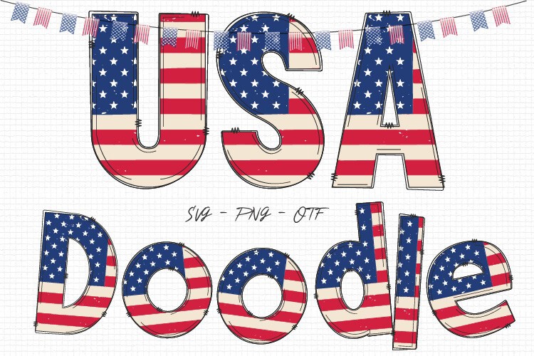 USA Doodle Font