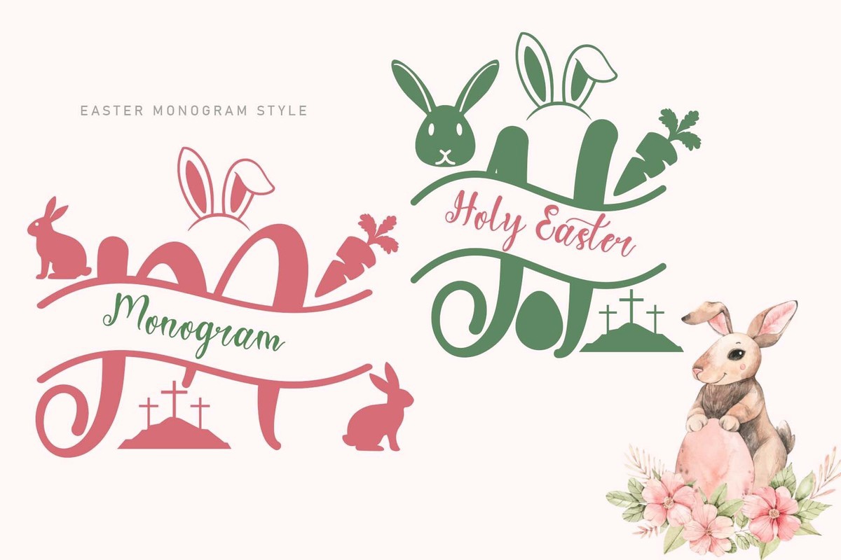 Holy Easter Monogram Font