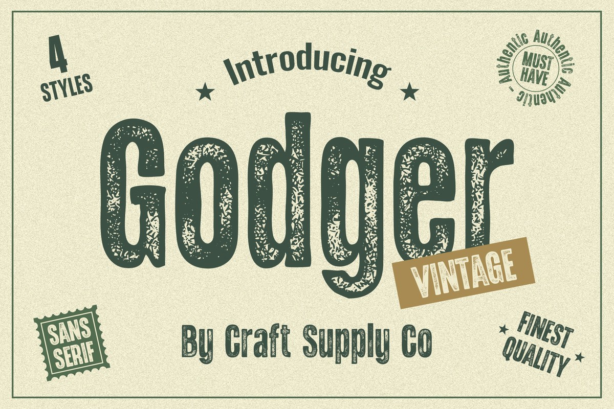 Godger Vintage Font