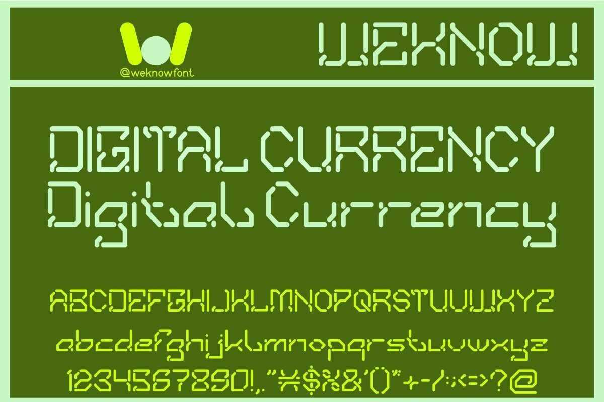 Digital Currency Font