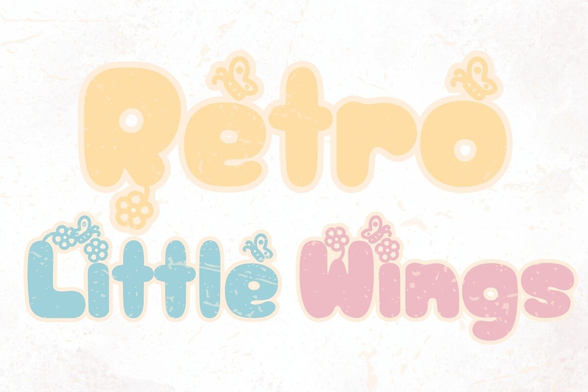 Example font Retro Little Wings #1