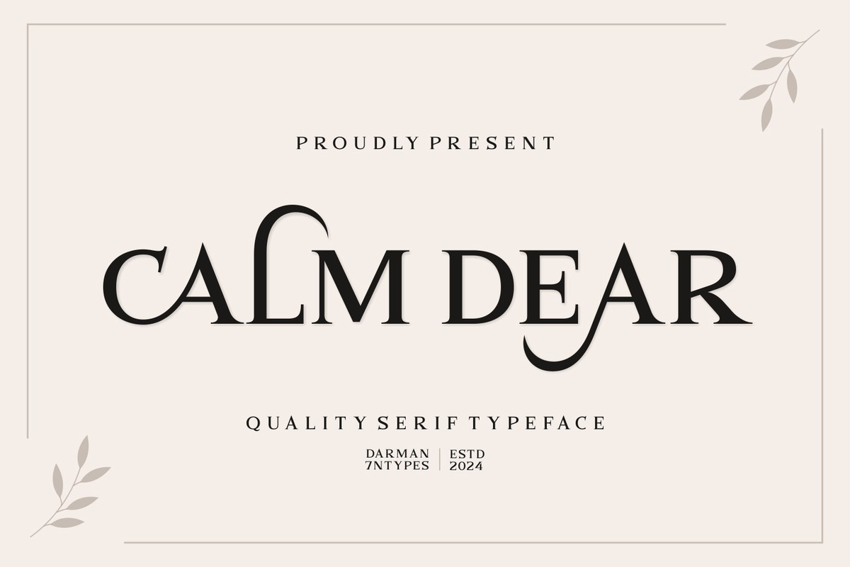 Calm Dear Font