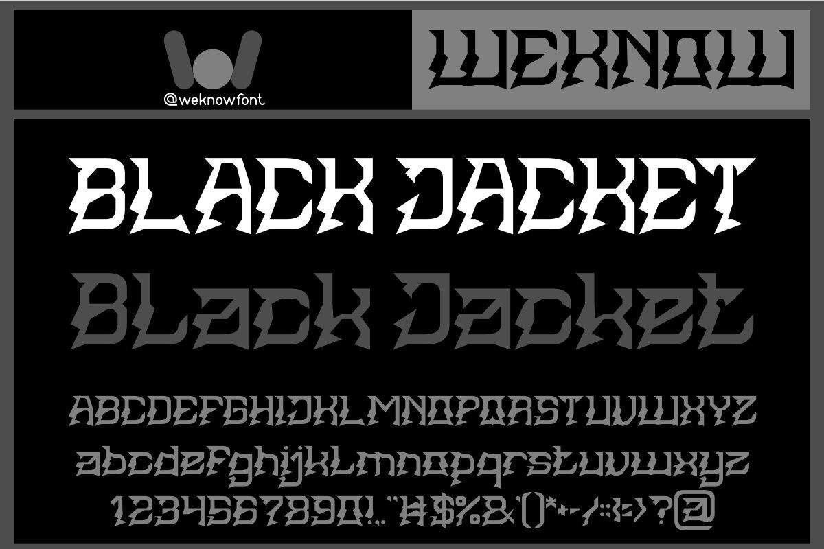 Black Jacket Font