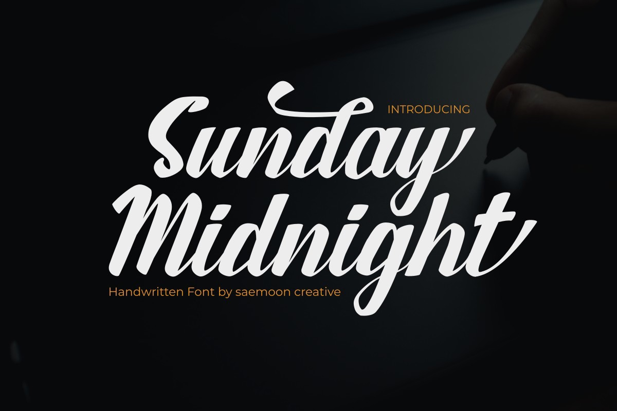 Example font Sunday Midnight #1