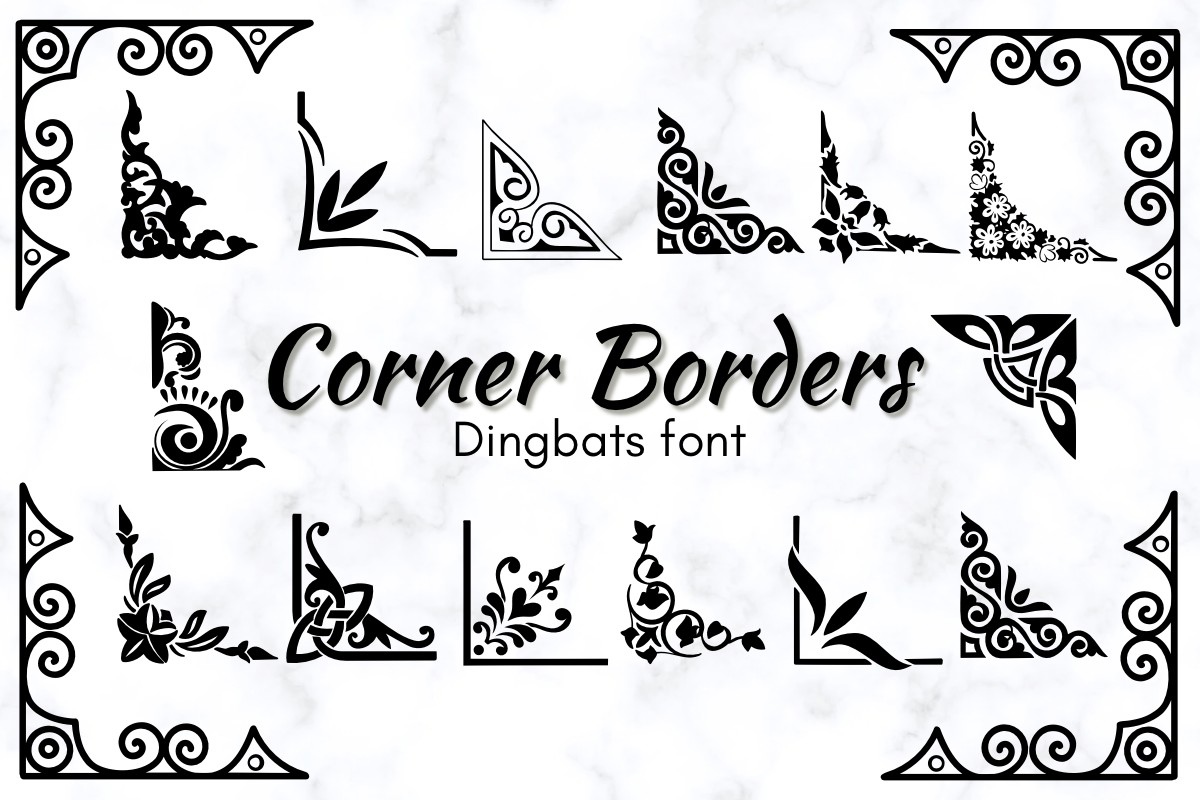 Example font Corner Borders #1