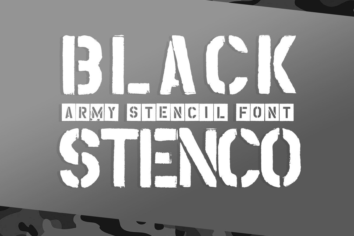 Example font Black Stenco #1