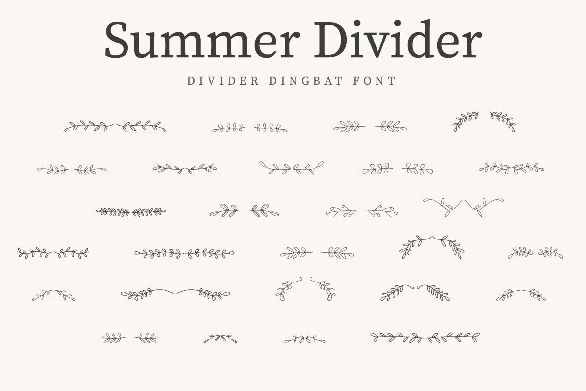 Example font Summer Divider #1