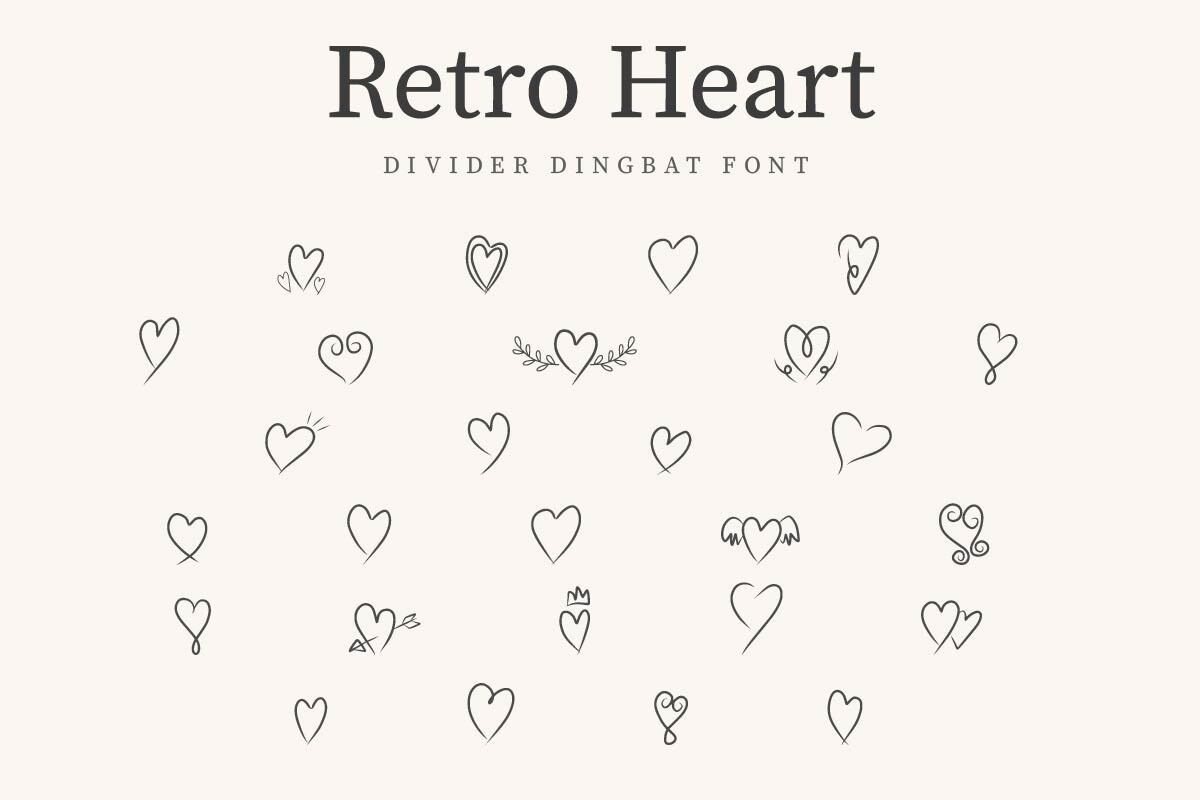 Example font Retro Heart #1