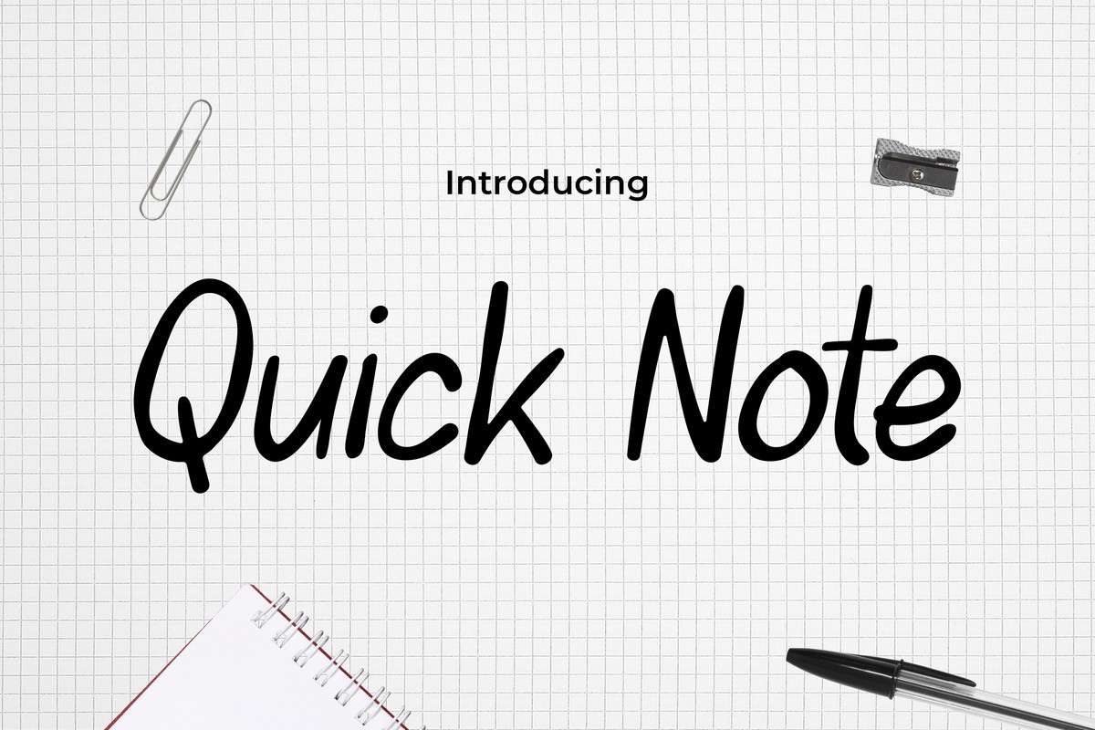 Quick Note Font