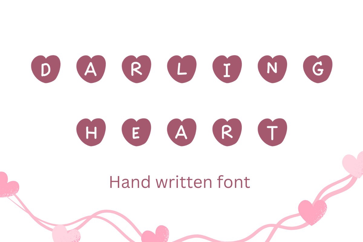 Example font Darling Heart #1