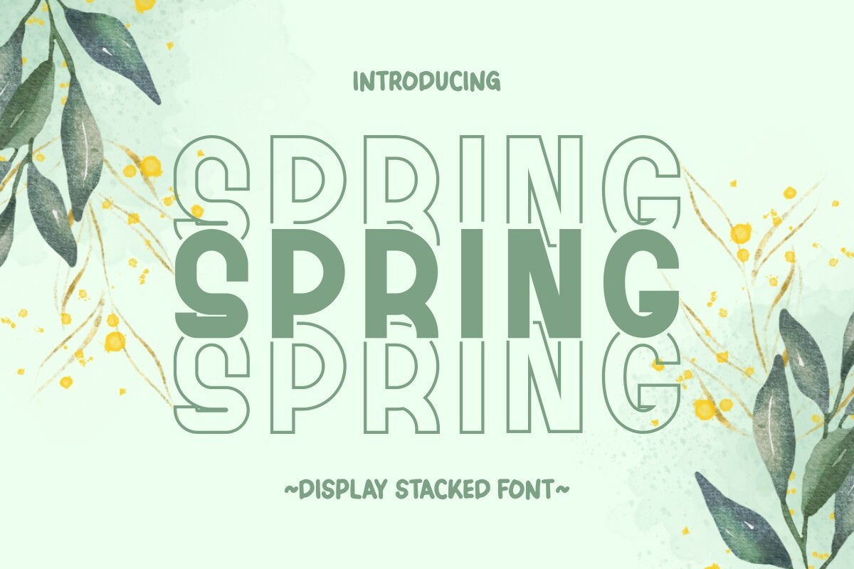 Spring Stacked Font