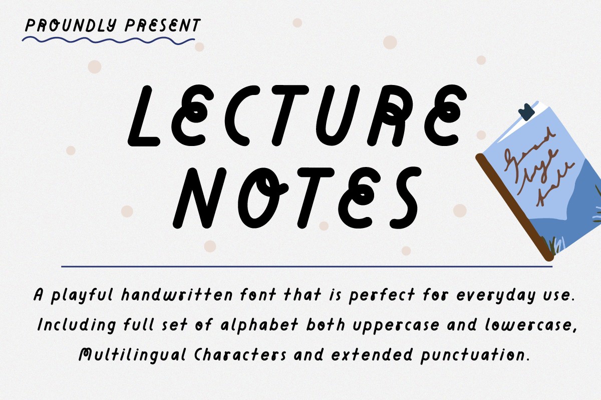 Lecture Note Font