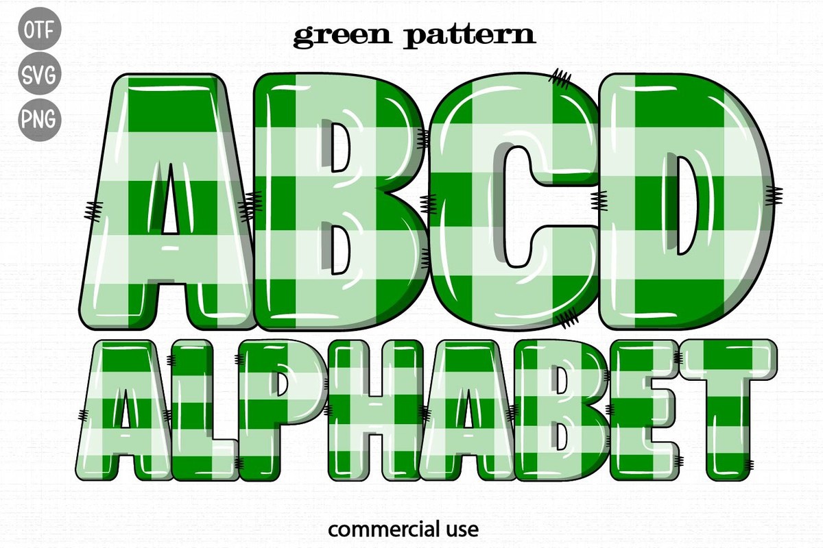 Green Pattern Font