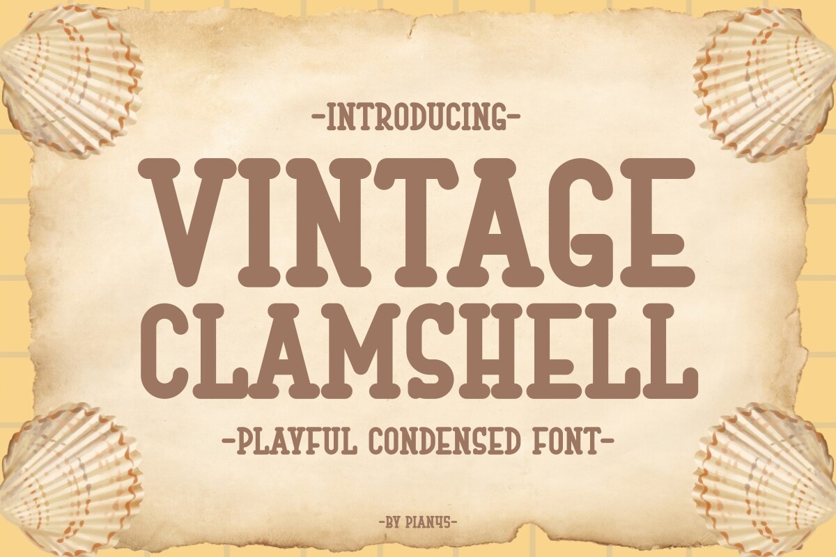 Vintage Clamshell Font