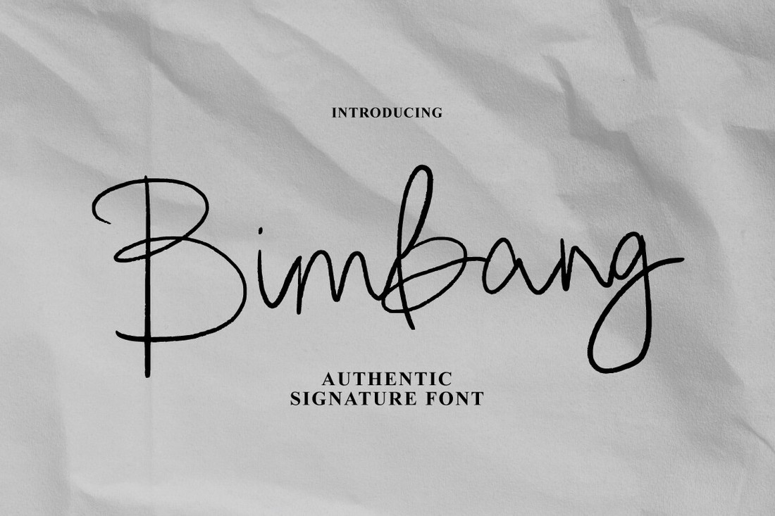 Bimbang Signature Font