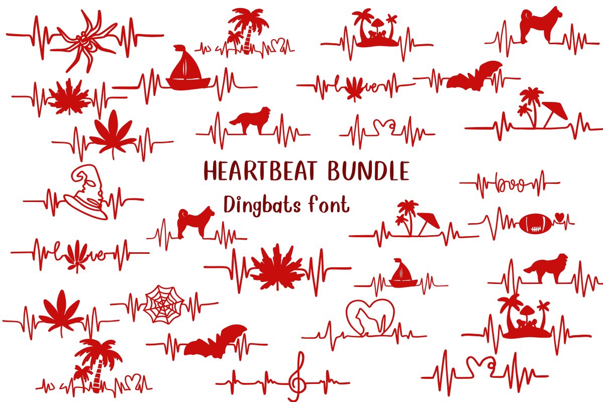 Heartbeat Bundle Font