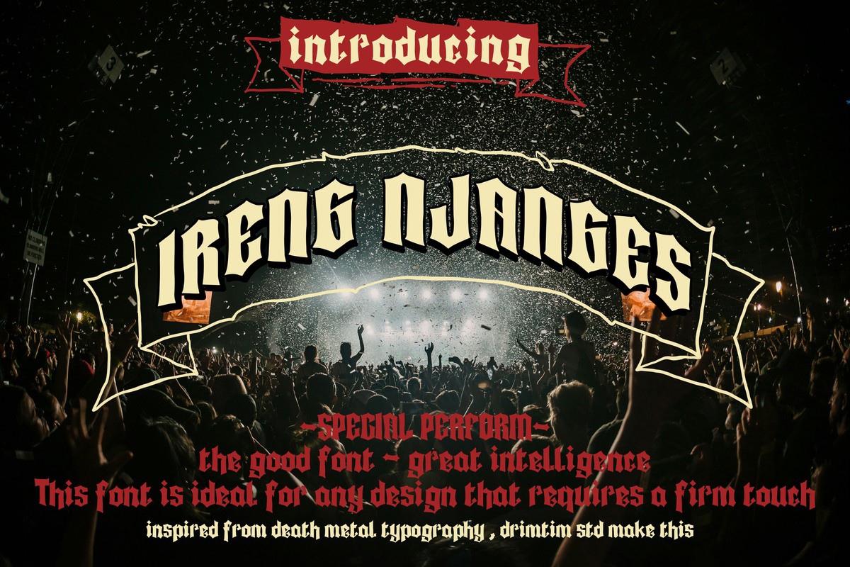 Ireng Njanges Font