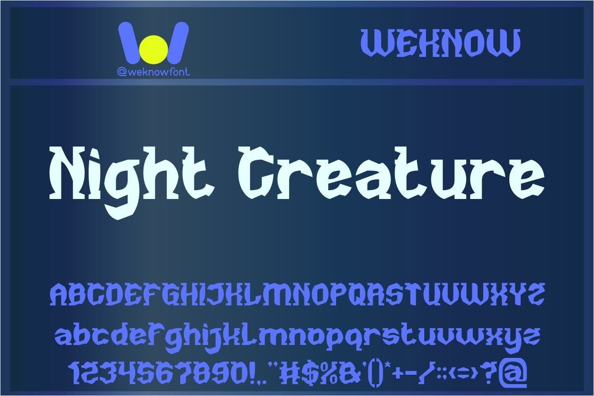 Night Creature Font