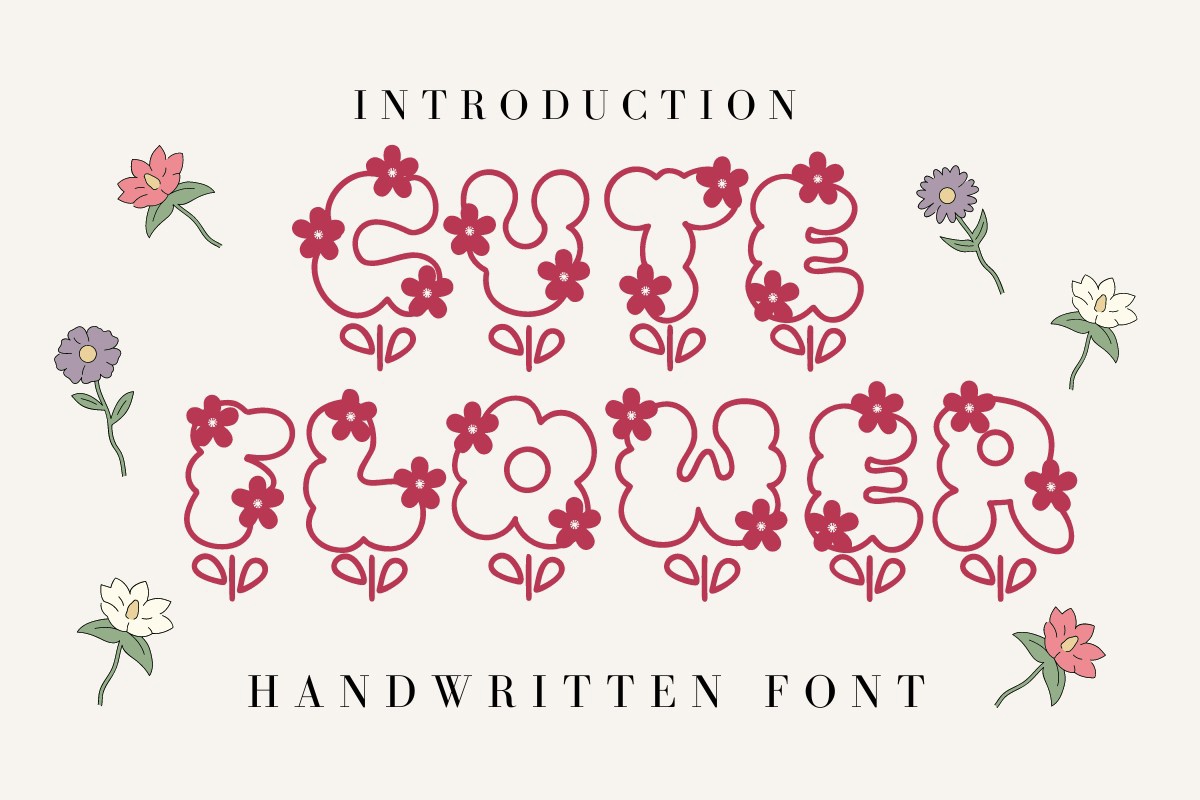 Cute Flower Font