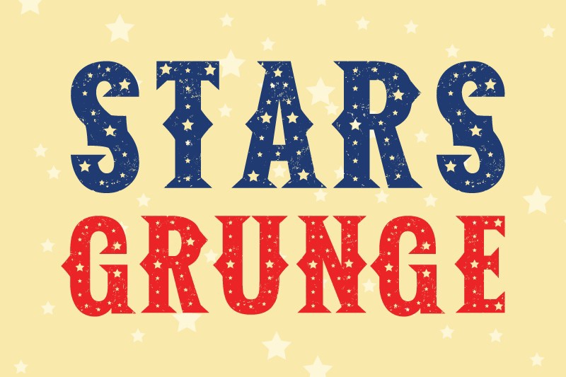 Stars Grunge Font
