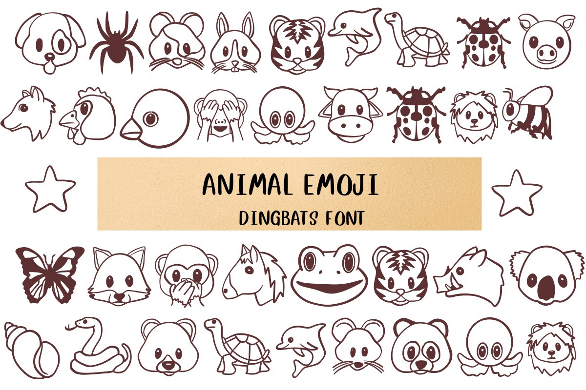 Animal Emoji Font