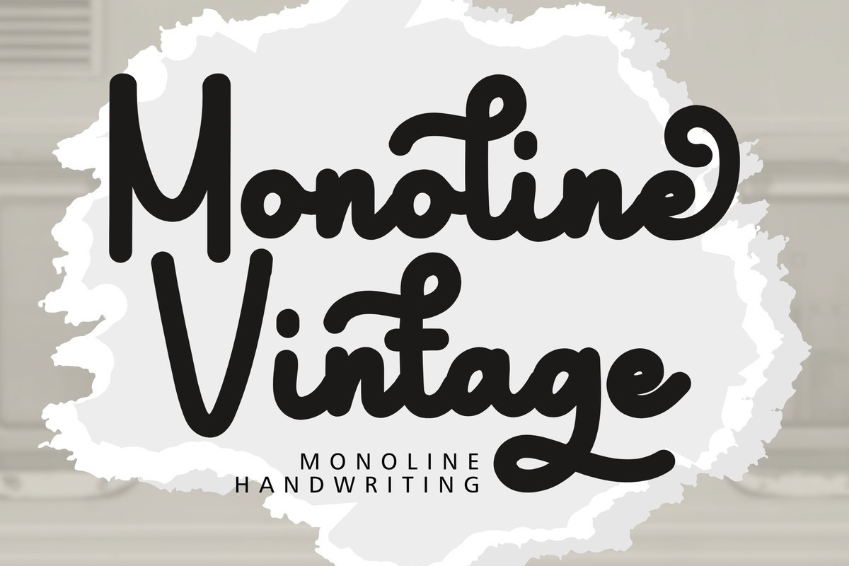 Monoline Vintage Font