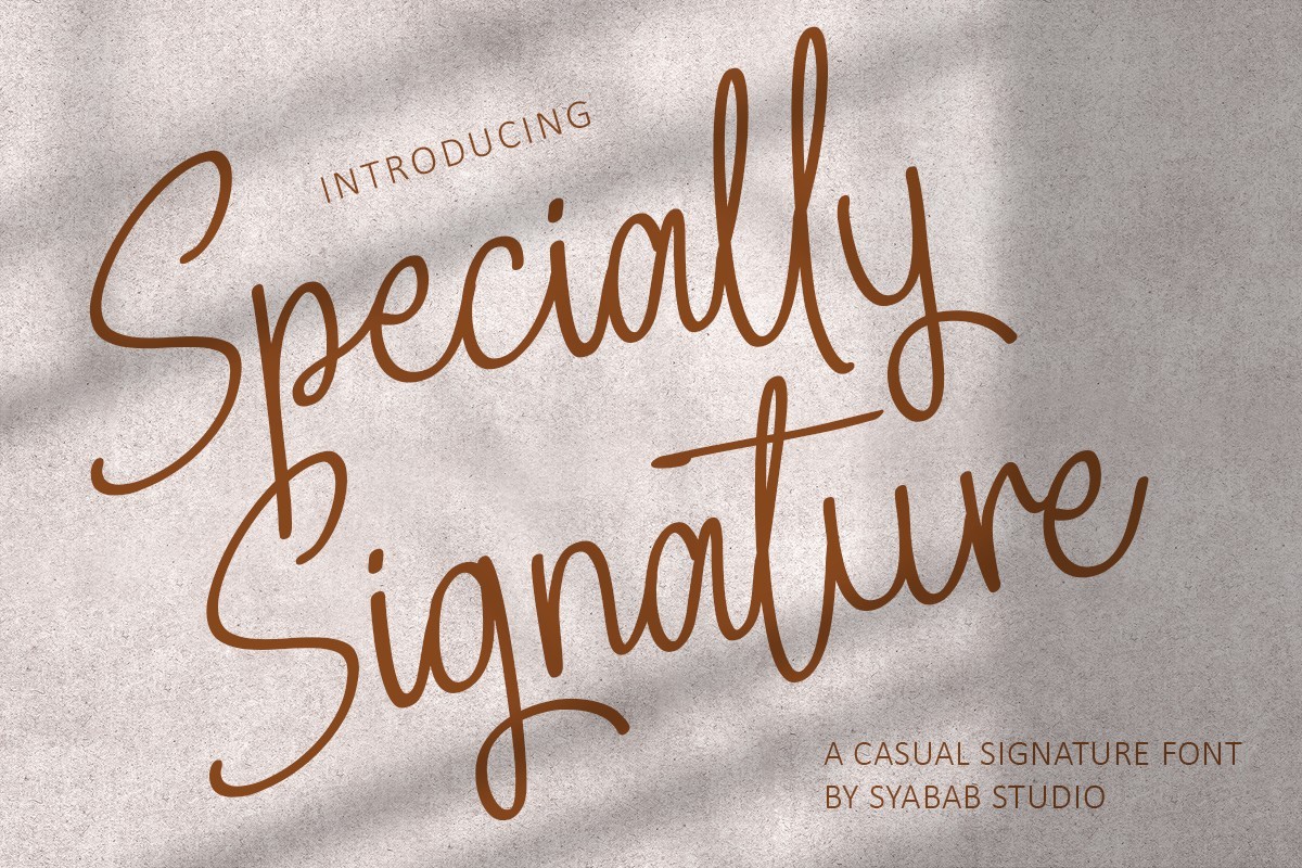 Specially Signature Font