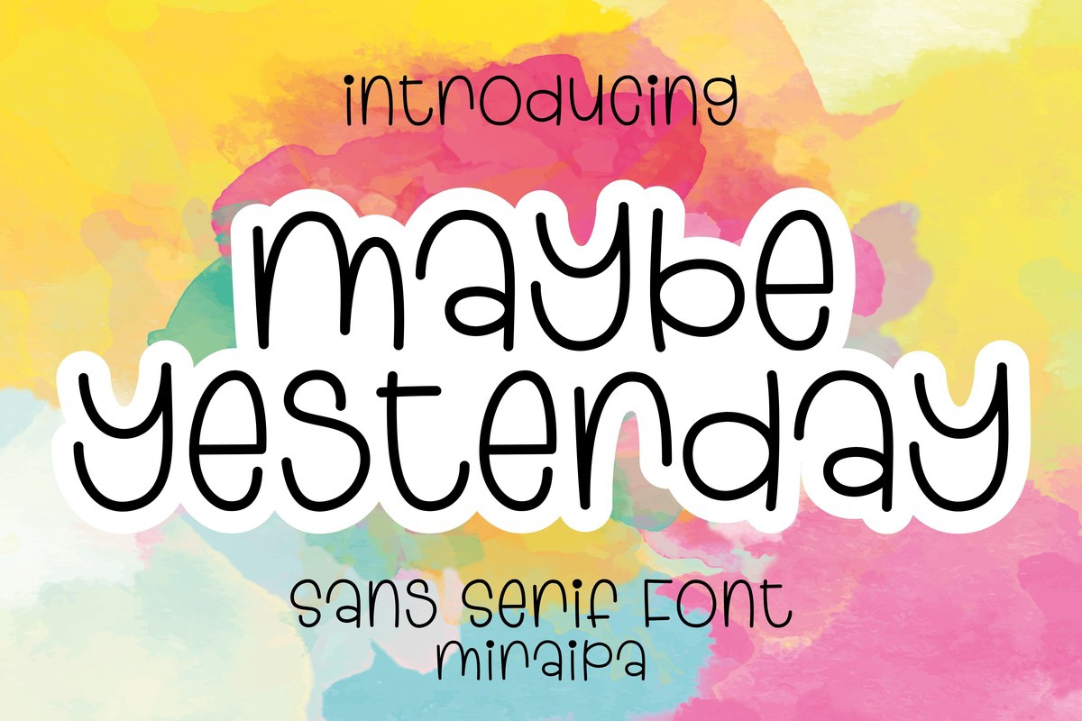 Maybe Yesterday Font