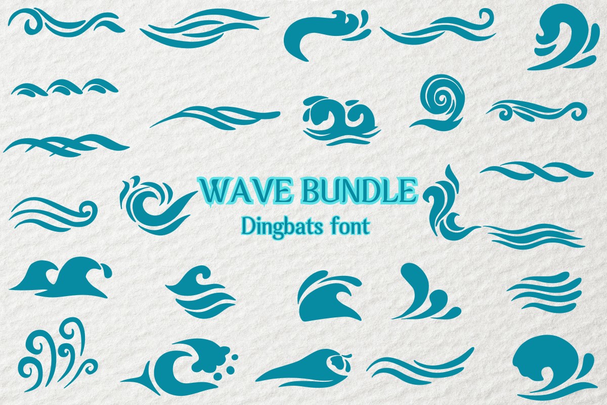 Wave Bundle Font