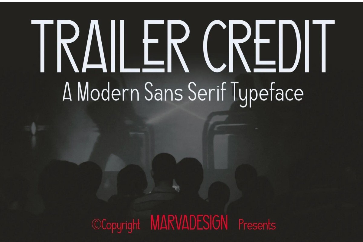 Trailer Credit Font