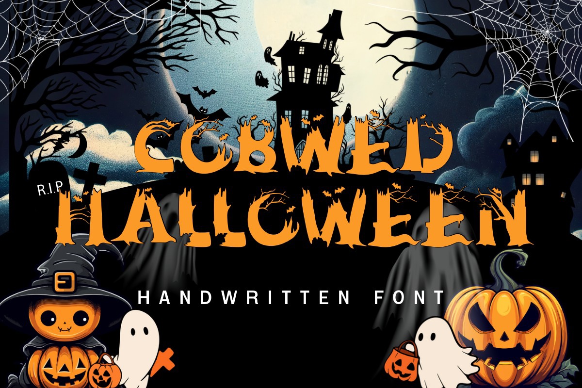 Cobwed Halloween Font