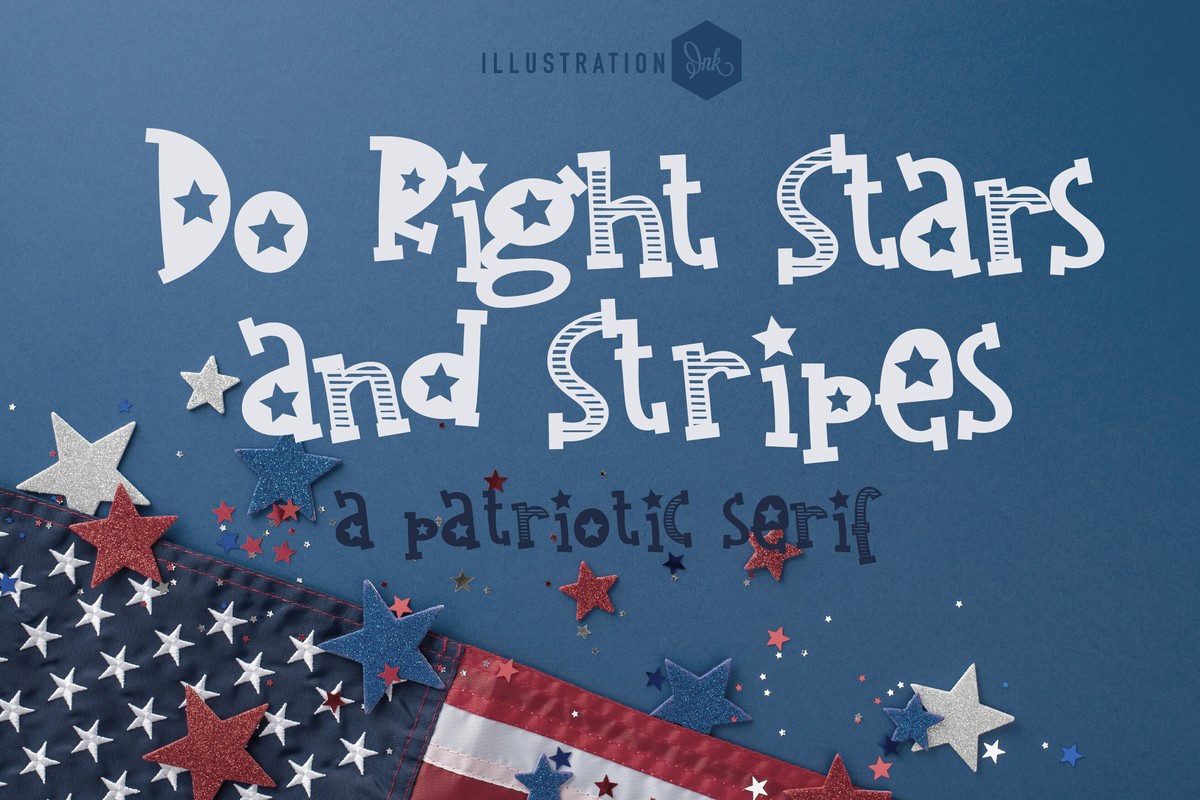 PN Do Right Stars and Stripes Font