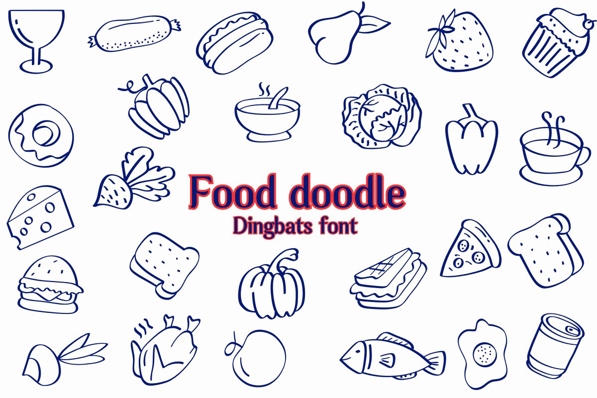 Food Doodle Font