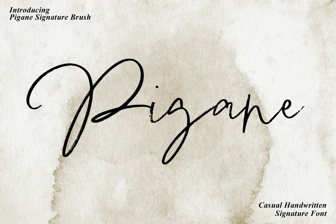 Pigane Signature Brush Font