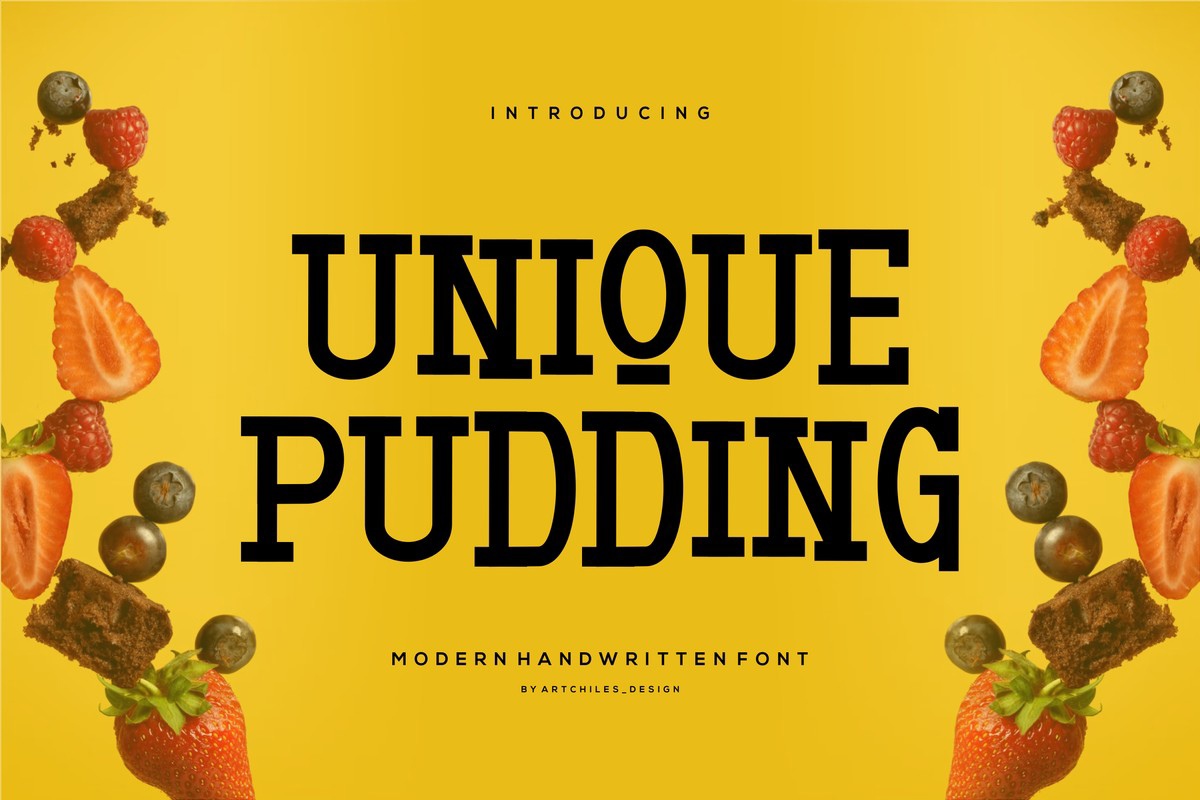 Unique Pudding Font